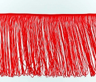 12" Loop Fringe 10 Mtr Card Red - Click Image to Close